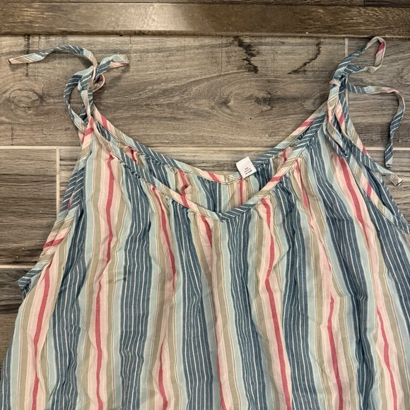 Old Navy dress Maxi Striped XXL tall sleeveless Beachy Coastal - Picture 3 of 9
